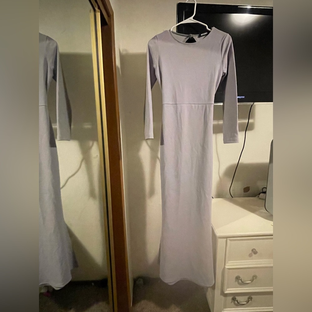 Grey misguided dress with added small slit. NEVER WORN!
